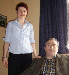 Lisa Connell and her father Bartholomew Connell.