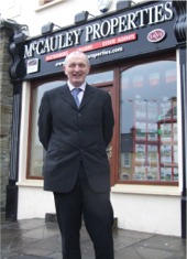 Leo McCauley at the Moville office