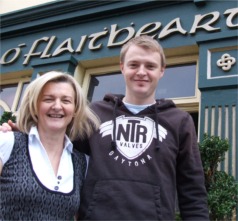 Jean O'Flaherty and son Pauric Óg.