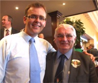 Fine Gael's Joe McHugh who topped the poll in Donegal North East thanks Fine Gael Cllr. Bernard McGuinness for his part in the victory.