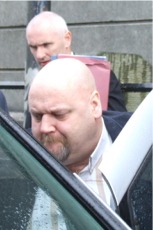 Brendan Henderson leaving Carndonagh court last month.