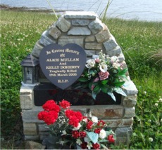 A memorial marks the spot of the Ballyargus tragedy.