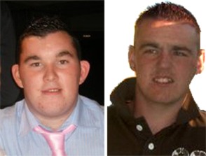 The families of Gary McLaughlin, left, and Darren Downey, who died in a road accident in 2009, have donated more than €20,000 in their memory to help fight cancer in Donegal.