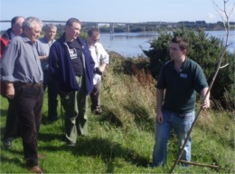 A group attending the recent invasive species training day at Bay Road Park, Derry.