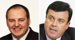 Pádraig MacLochlainn, left and Brian Lenihan