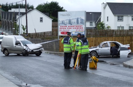 Garda forensic officers at the crash scene at Mill Brae.