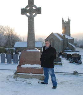 Ulster Newfoundland Initiative chairman Don McNeill pictured at the grave of the Laurentic sailors in Fahan.