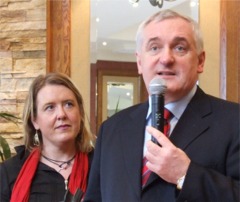 Senator Cecilia Keaveney and Taoiseach Bertie Ahern at Burt in 2007